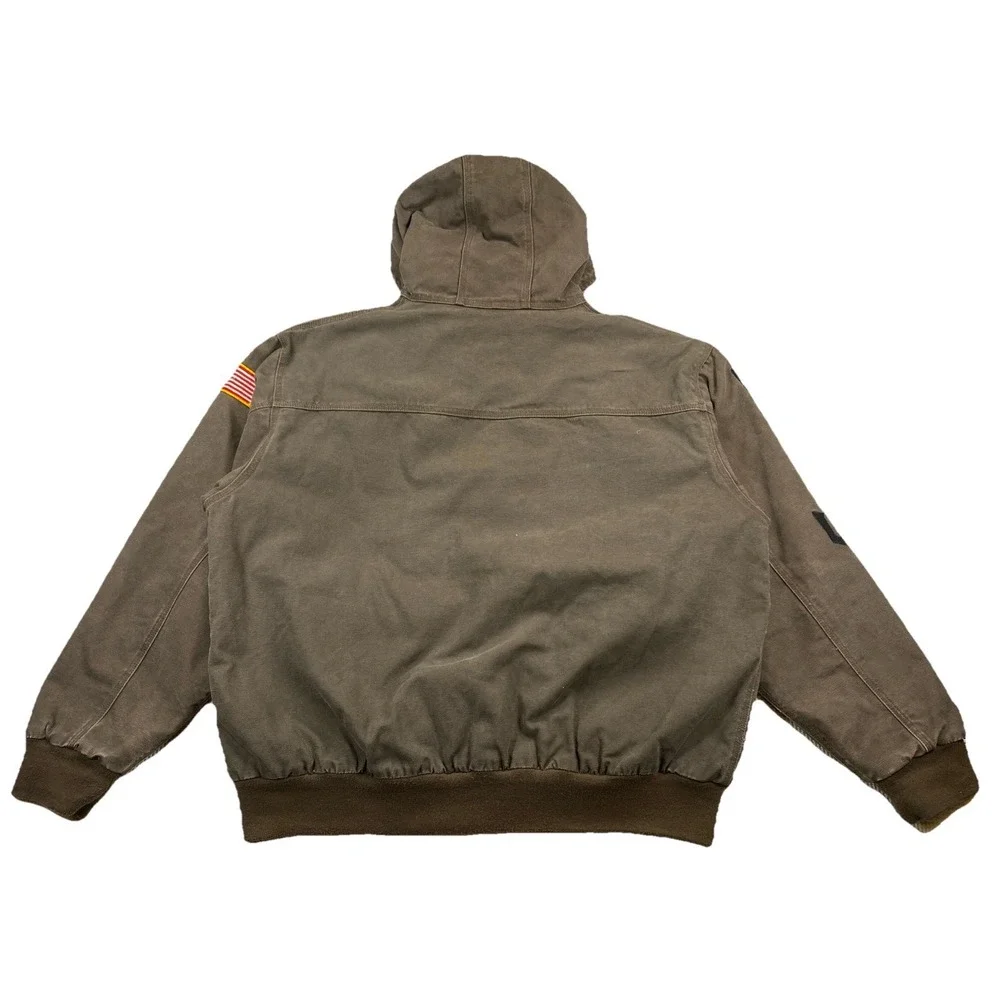 Snap-On Tools Canvas Jacket Quilt-Lined Hooded Jacket Brown Men's XXL